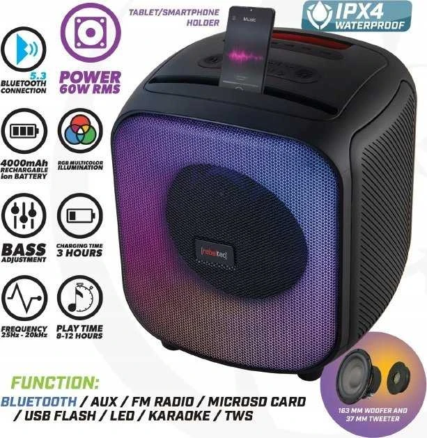 Rebeltec Bluetooth FM/USB garsiakalbis PowerCUBE 500