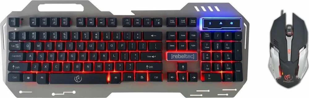 Rebeltec laidinis rinkinys: LED Klaviatūra ir pelė INTERCEPTOR grotuvams