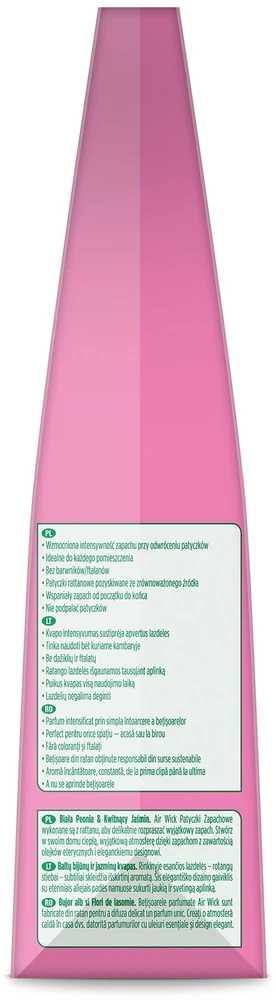 Reckitt Benckiser AIR WICK kvapiosios lazdelės Balta bijūnas ir žydintis jazminas 42 ML