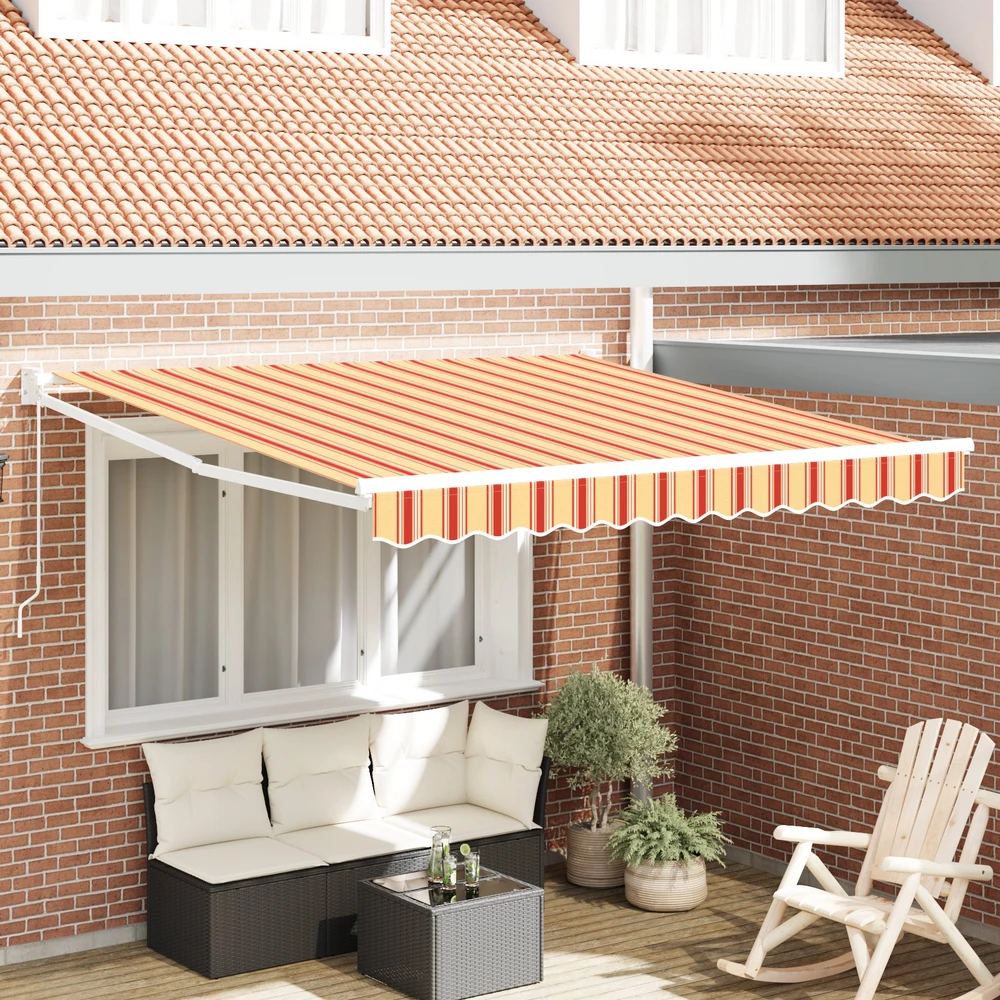 Ištraukiama markizė Geltona ir Oranžinė 350 x 250 x 165 cm