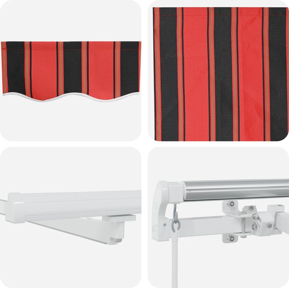 Ištraukiama markizė oranžinė ir ruda 500 × 300 cm