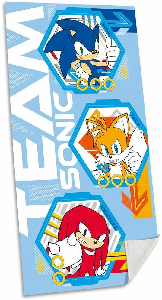 Paplūdimio rankšluostis Sonic The Hedgehog Ežiukas Sonikas, 70x140 cm