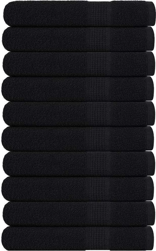 Rankšluostis Pirties rankšluosčiai, FROGN, 10 vnt., juodi, 80x200 cm, 360 g/m²