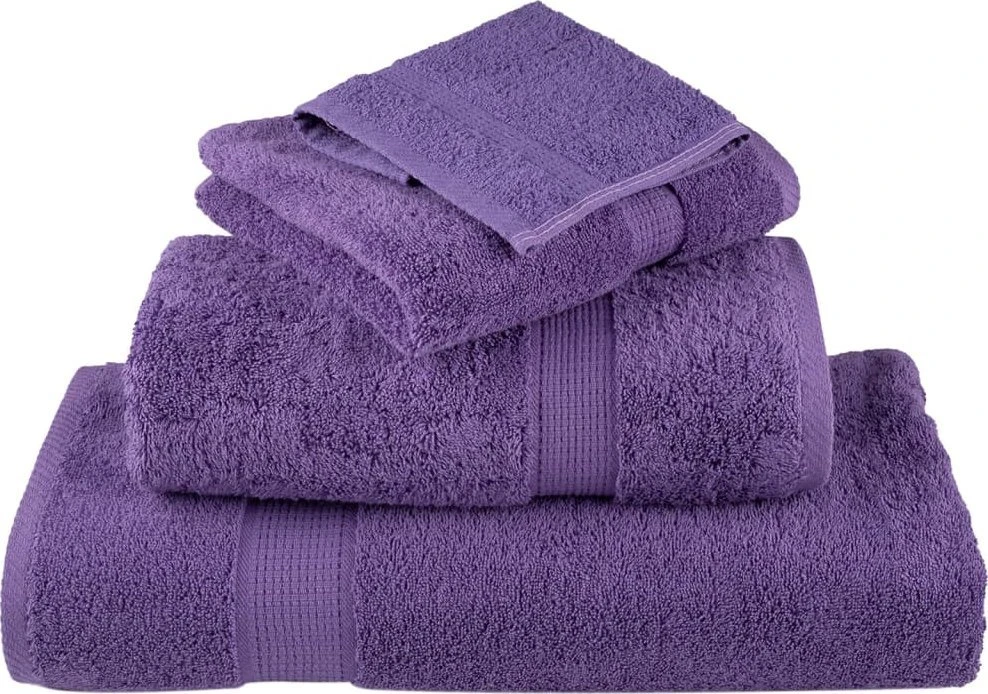 Rankšluostis Dušo rankšluosčiai SOLUND, 4vnt., violetiniai, 70x140cm 600g/m²