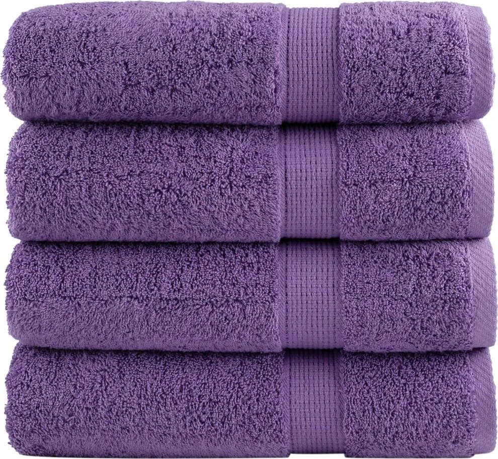 Rankšluostis Dušo rankšluosčiai SOLUND, 4vnt., violetiniai, 70x140cm 600g/m²