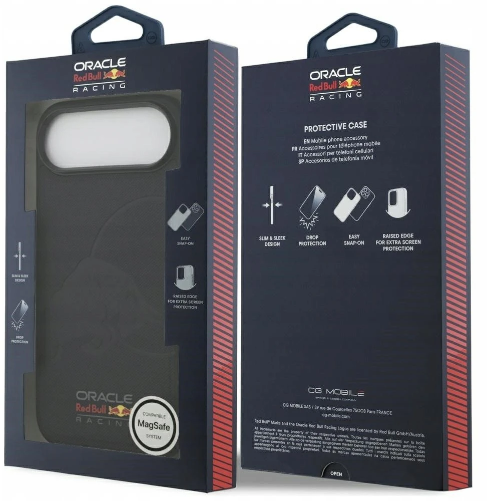 Red Bull Raudona Bull Dėklas Raudona Bull Meshed Debossed Bull MagSafe Apple iPhone Air navy