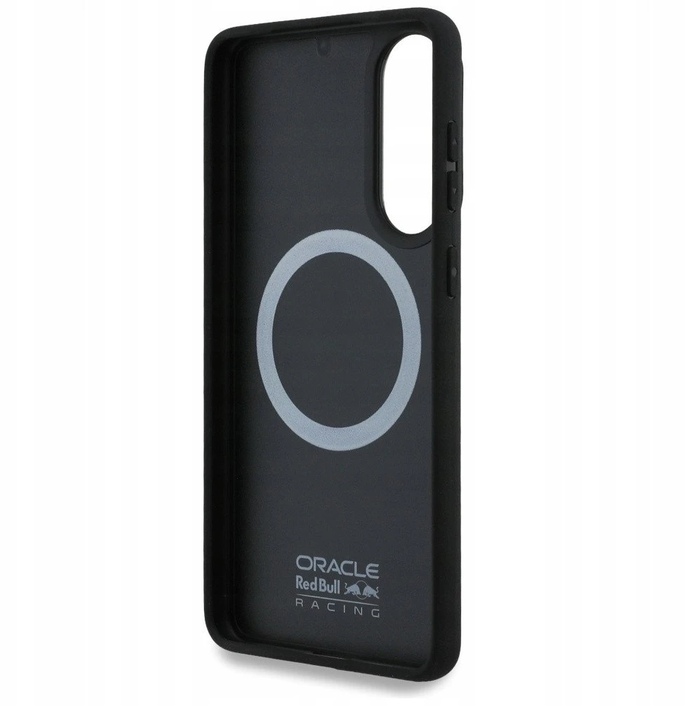 Red Bull Raudona Bull Dėklas Raudona Bull Real Carbon Fiber Powerbar MagSafe Samsung Galaxy S25 Edge juodos spalvos