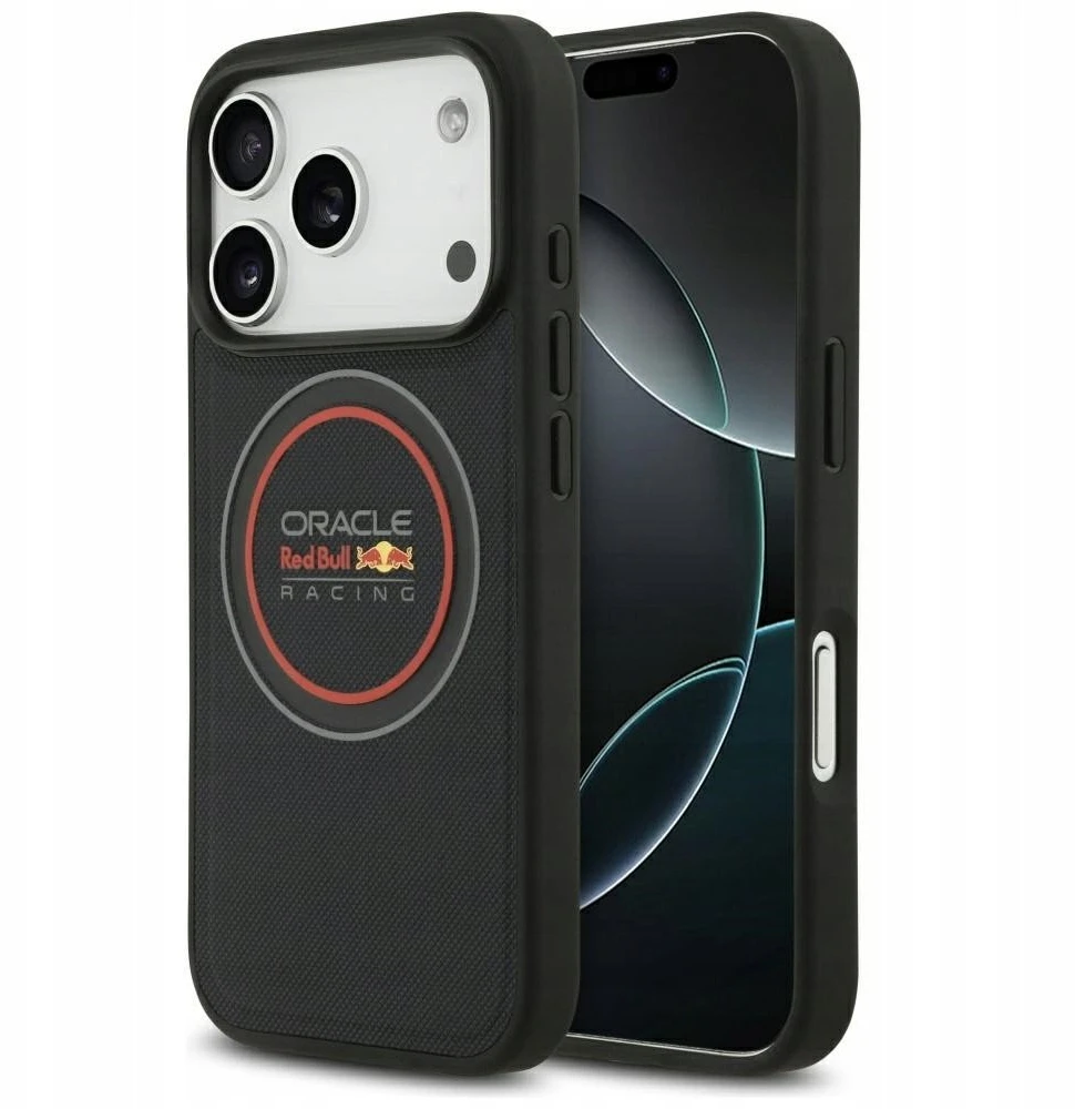 Red Bull Raudona Bull Raudona Bull Meshed Logo And Raudona Ring MagSafe dėklas Apple iPhone 17 Pro Max Navy mėlynos spalvos