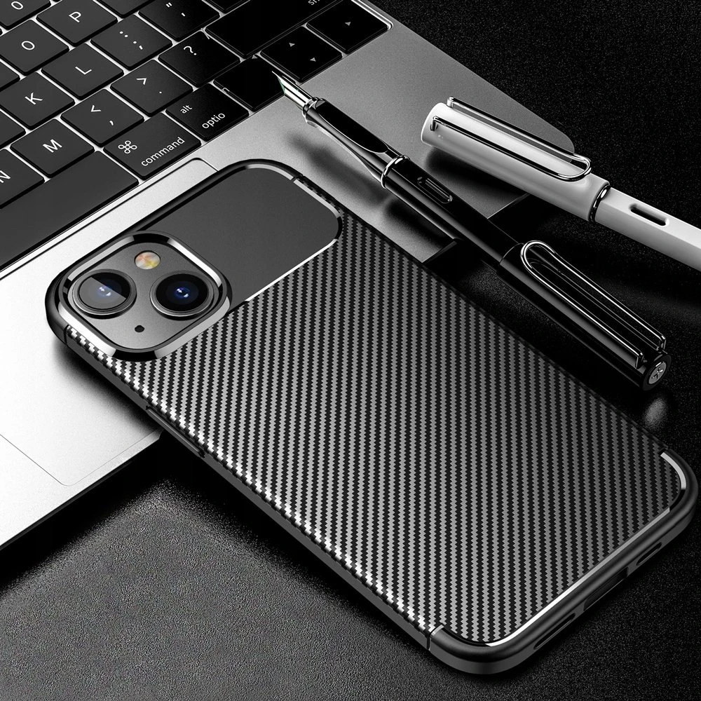 Dėklas TelForceone Carbon Juodas Apple iPhone 15 6,1"