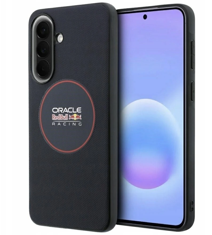 Red Bull Raudona Bull Raudona Bull PU Leather Raudona Ring MagSafe dėklas skirtas Samsung Galaxy A57 mėlynos spalvos