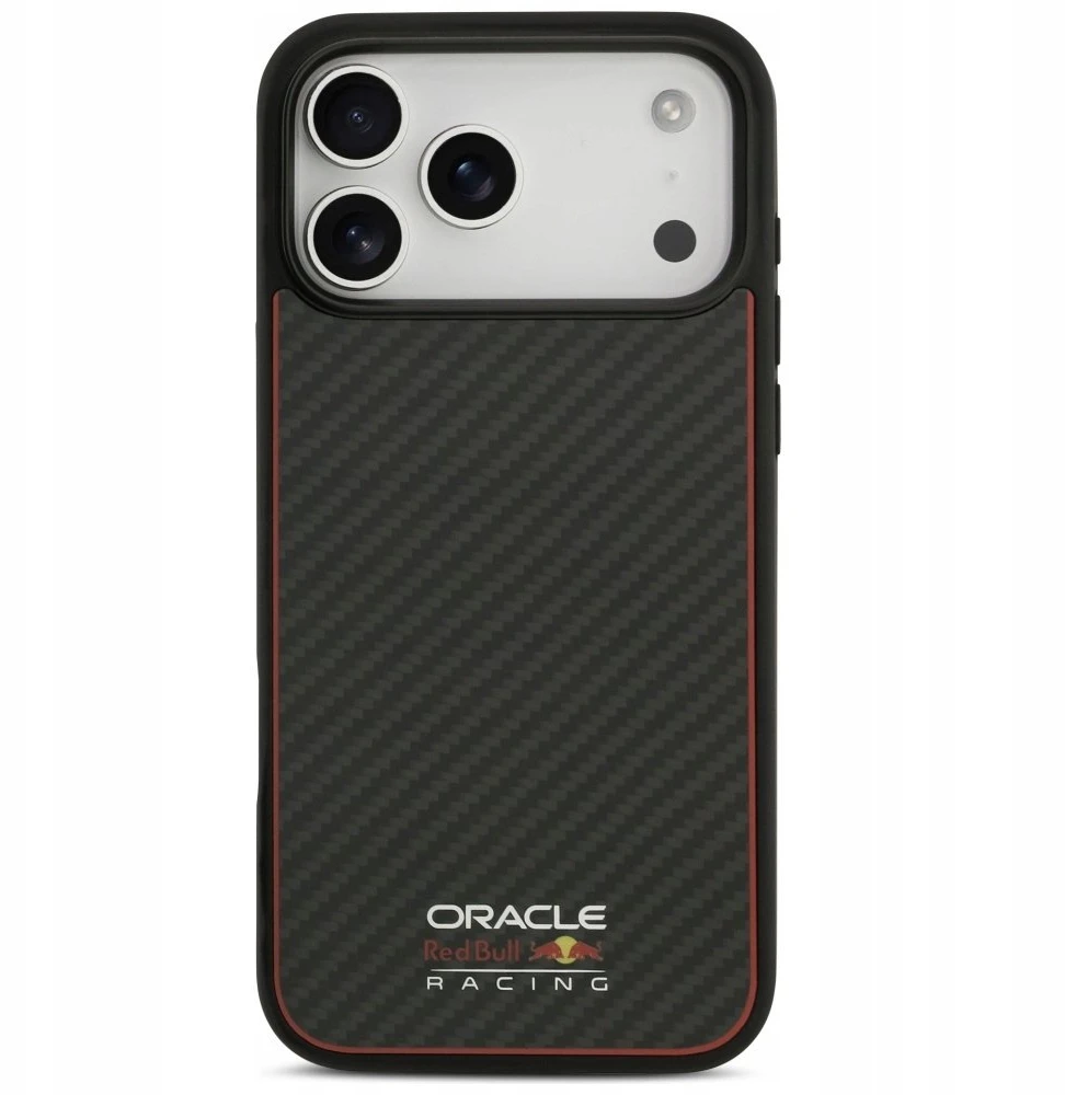 Red Bull Raudona Bull Dėklas Raudona Bull Kevlar Logo Matt MagSafe Apple iPhone 17 Pro Max juodos spalvos