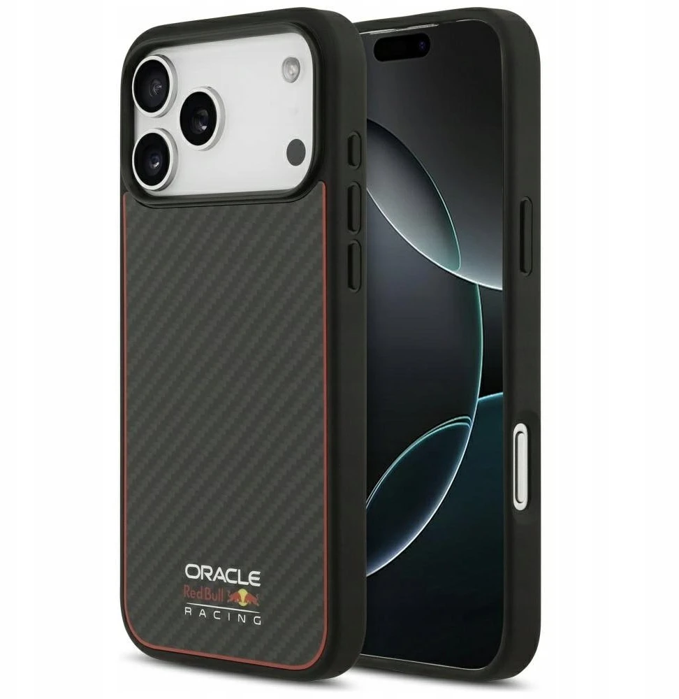 Red Bull Raudona Bull Dėklas Raudona Bull Kevlar Logo Matt MagSafe Apple iPhone 17 Pro Max juodos spalvos