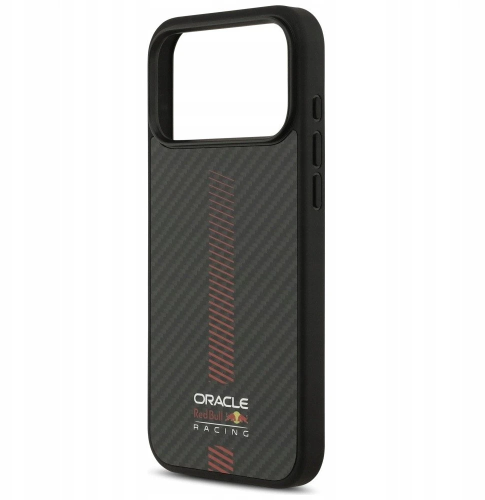 Red Bull Raudona Bull Original dėklas Raudonas BULL Kevlar Powerbar MagSafe skirtas Apple iPhone 17 Pro Max juodos spalvos