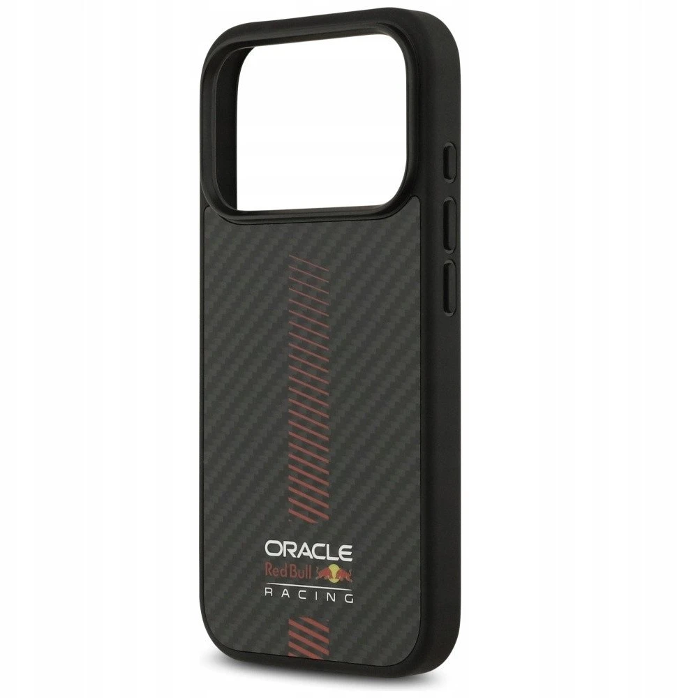 Red Bull Raudona Bull Original dėklas Raudonas BULL Kevlar Powerbar MagSafe skirtas Apple iPhone 17 Pro juodos spalvos