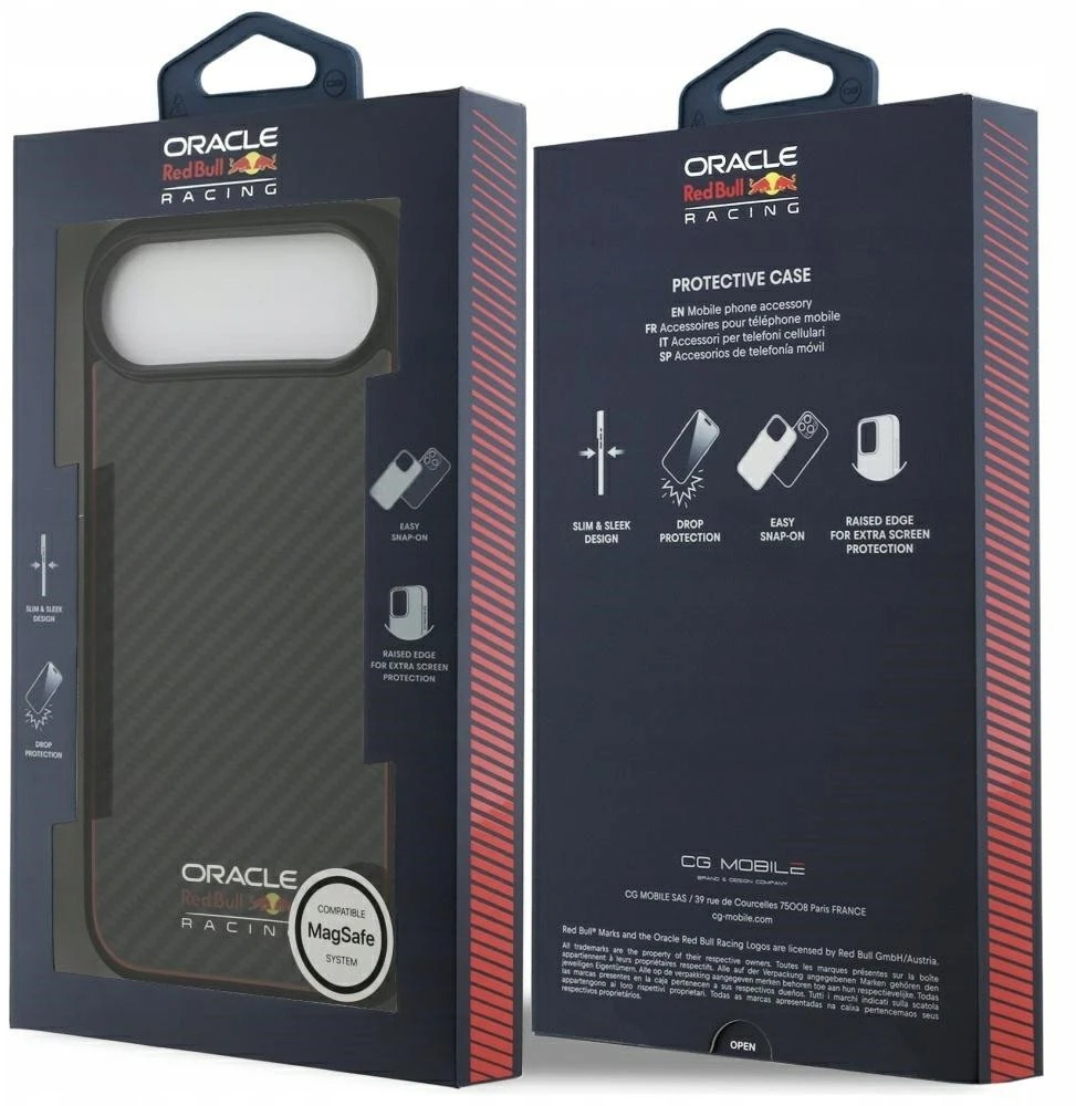 Red Bull Raudona Bull Dėklas Raudona Bull Kevlar Logo Matt MagSafe skirtas Apple iPhone Air juodos spalvos