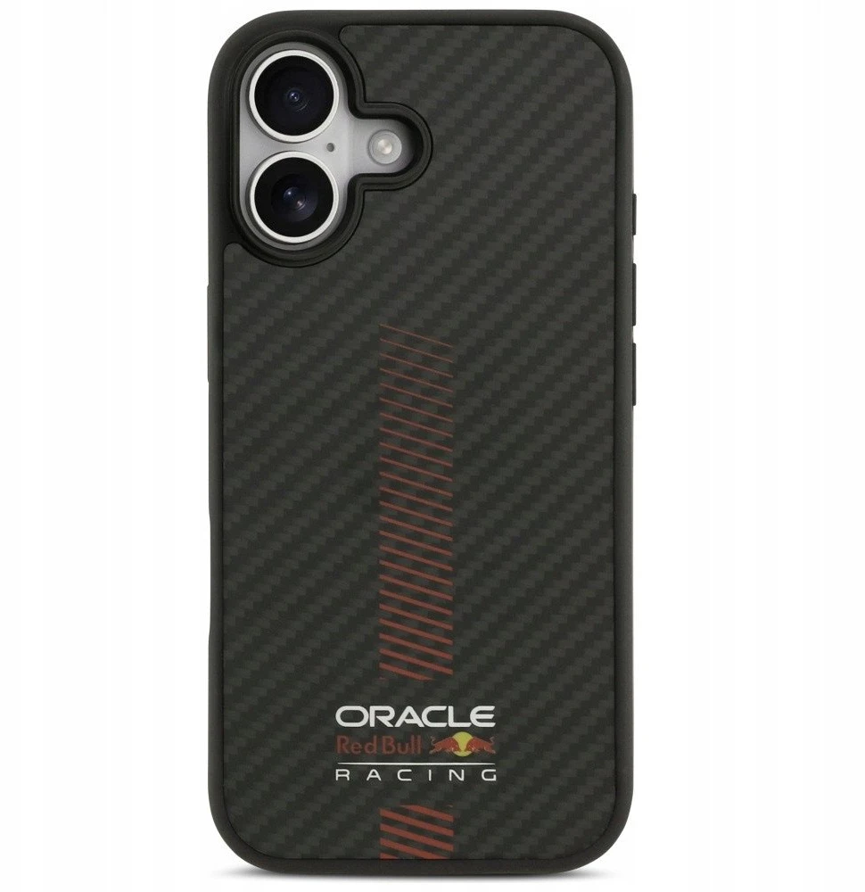 Red Bull Raudona Bull Original dėklas Raudonas BULL Kevlar Powerbar MagSafe skirtas Apple iPhone 17 juodos spalvos