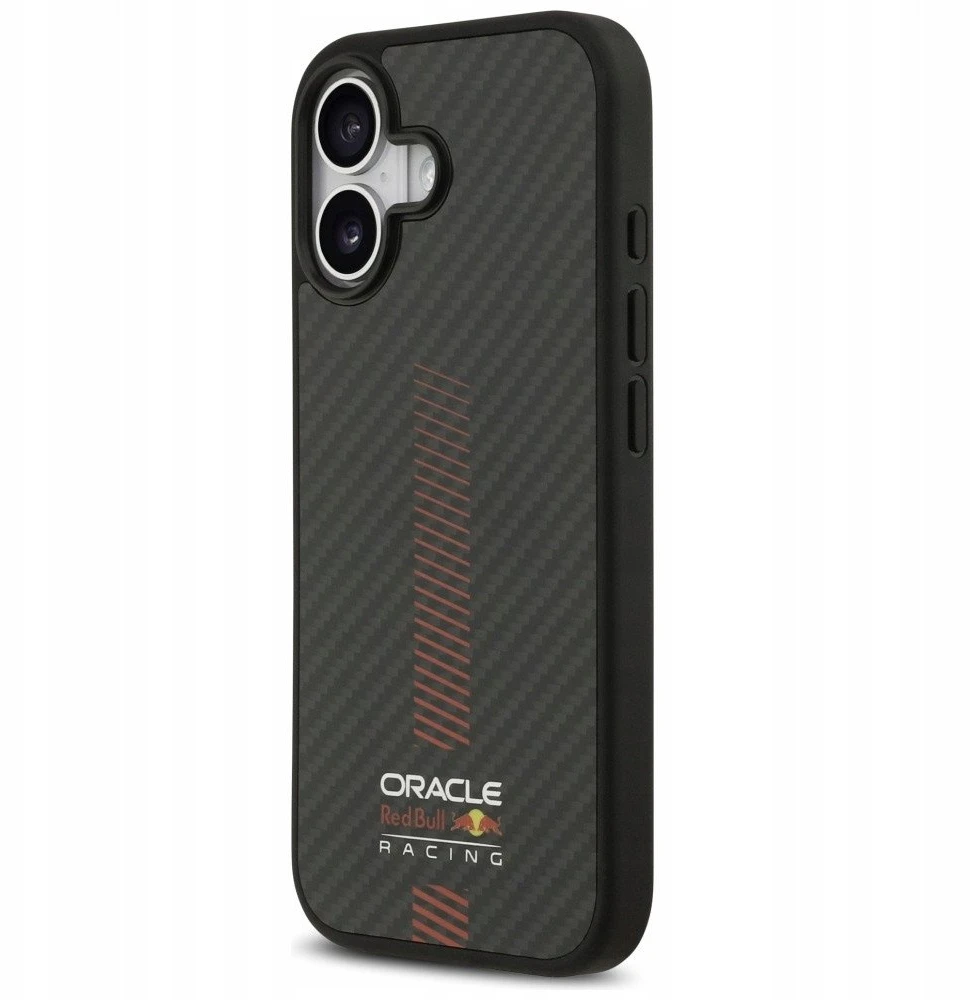Red Bull Raudona Bull Original dėklas Raudonas BULL Kevlar Powerbar MagSafe skirtas Apple iPhone 17 juodos spalvos