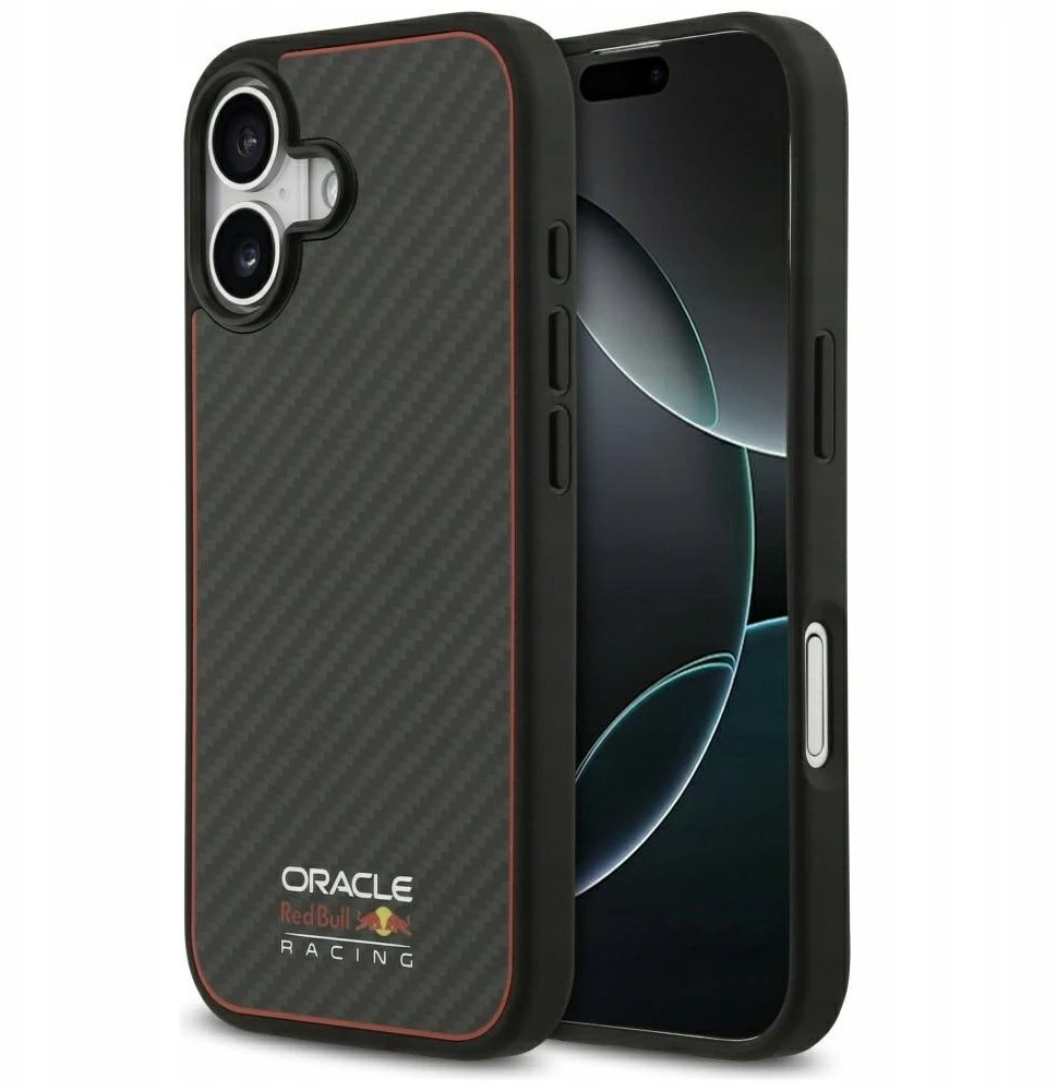 Red Bull Raudona Bull Dėklas Raudona Bull Kevlar Logo Matt MagSafe skirtas Apple iPhone 17 juodos spalvos