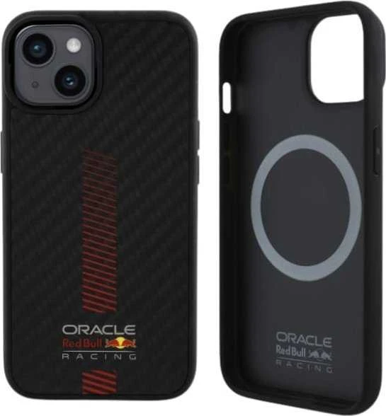 Red Bull Raudona Bull Raudona Bull Carbon Powerbar MagSafe dėklas jūsų Apple iPhone 14 juodos spalvos