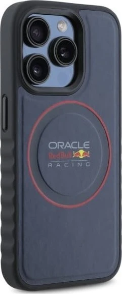 Red Bull Raudona Bull Raudona Bull PU Leather Raudona Ring MagSafe dėklas jūsų Apple iPhone 15 Pro Max mėlynos spalvos