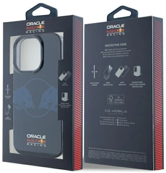 Red Bull Raudona Bull Raudona Bull PC/TPU Two Bulls Magsafe dėklas jūsų Apple iPhone 16 Pro Max mėlynos spalvos