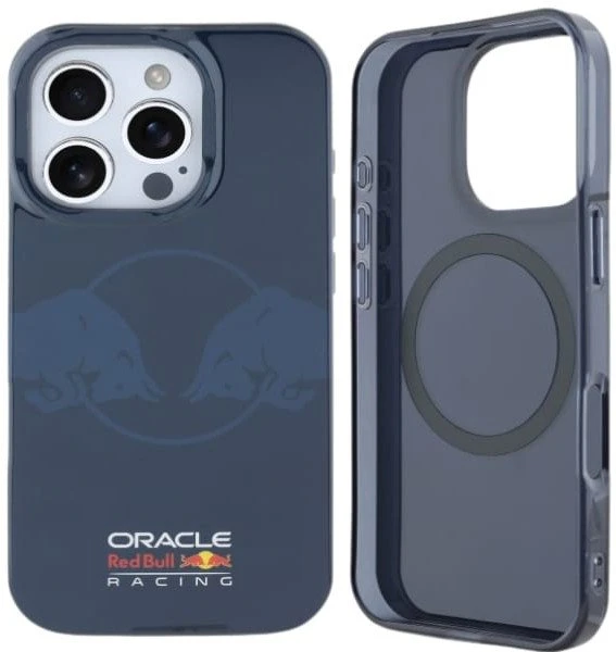 Red Bull Raudona Bull Raudona Bull PC/TPU Two Bulls Magsafe dėklas jūsų Apple iPhone 16 Pro Max mėlynos spalvos