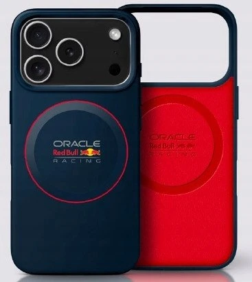 Red Bull Raudona Bull Raudona Bull Silicone Raudona Ring MagSafe dėklas skirtas Apple iPhone 17 Pro Max Navy mėlynos spalvos
