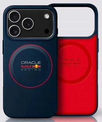 Red Bull Raudona Bull Raudona Bull Silicone Raudona Ring MagSafe dėklas skirtas Apple iPhone 17 Pro Navy mėlynos spalvos