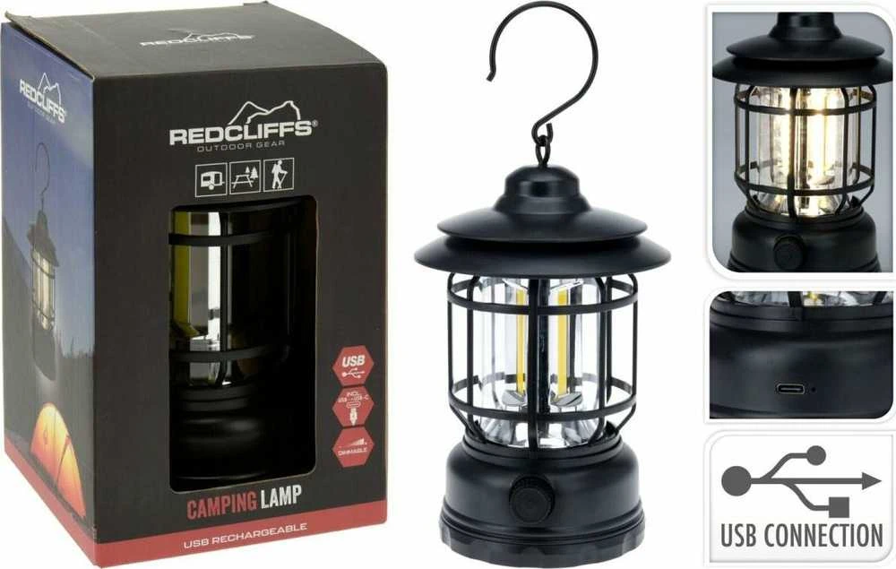 Redcliffs Kempingo lempa su USB įkrovimu 18cm