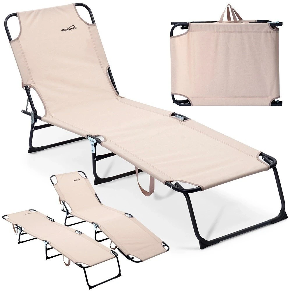 RedCliffs Lauko kėdė BEIGE - Sulankstoma, reguliuojama, universali