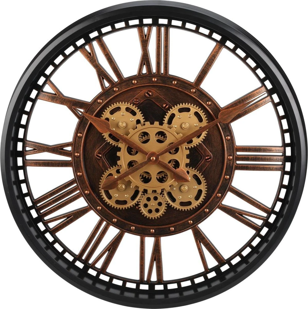 Redcliffs Excellent Houseware SUKIMAS SIENINIS LAIKRODIS, MECHANIZMAS, 50cm, RUDAS