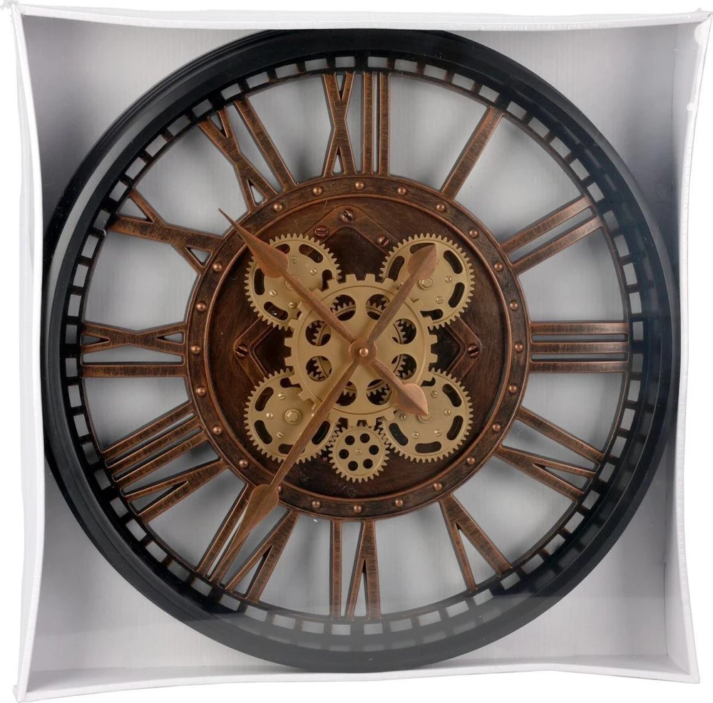 Redcliffs Excellent Houseware SUKIMAS SIENINIS LAIKRODIS, MECHANIZMAS, 50cm, RUDAS