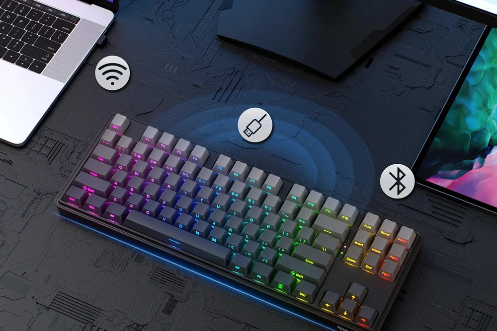 Klaviatūra žaidimams Redragon StarBlade K707SP-RGB-PRO Redragon Linear Mint Mambo Switch belaidė mechaninė su pašvietimu juoda