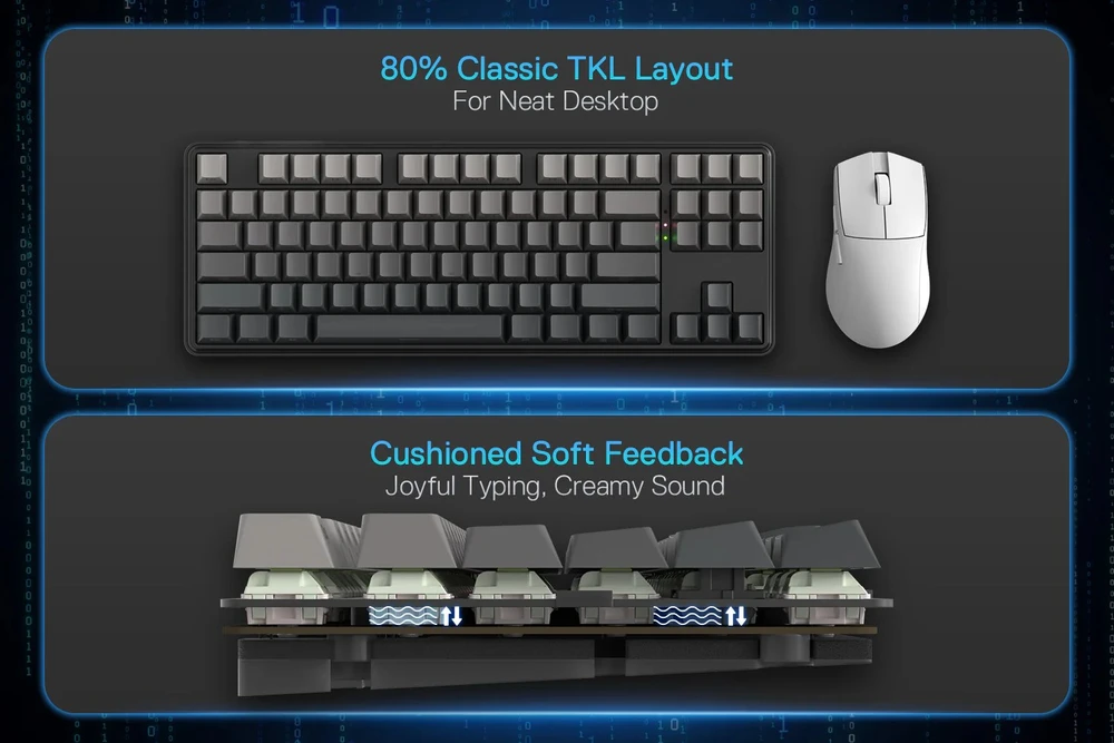 Klaviatūra žaidimams Redragon StarBlade K707SP-RGB-PRO Redragon Linear Mint Mambo Switch belaidė mechaninė su pašvietimu juoda