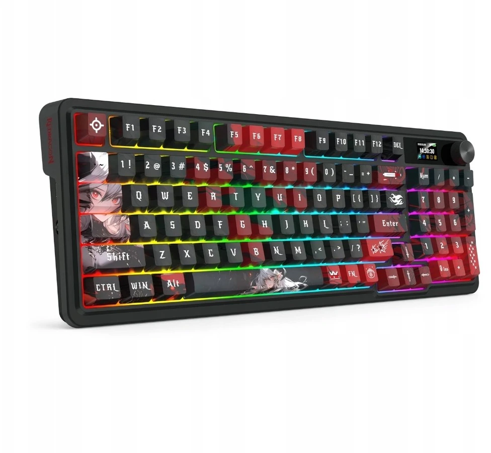 Klaviatūra žaidimams Redragon ARTEMIS PRO K719AK-RGB-PRO Lion Linear belaidė mechaninė su pašvietimu juoda