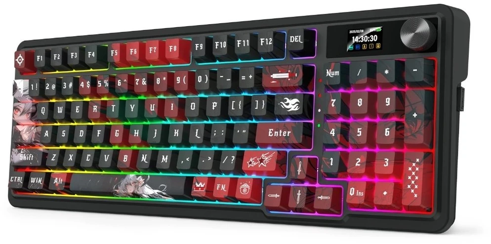 Klaviatūra žaidimams Redragon ARTEMIS PRO K719AK-RGB-PRO Lion Linear belaidė mechaninė su pašvietimu juoda