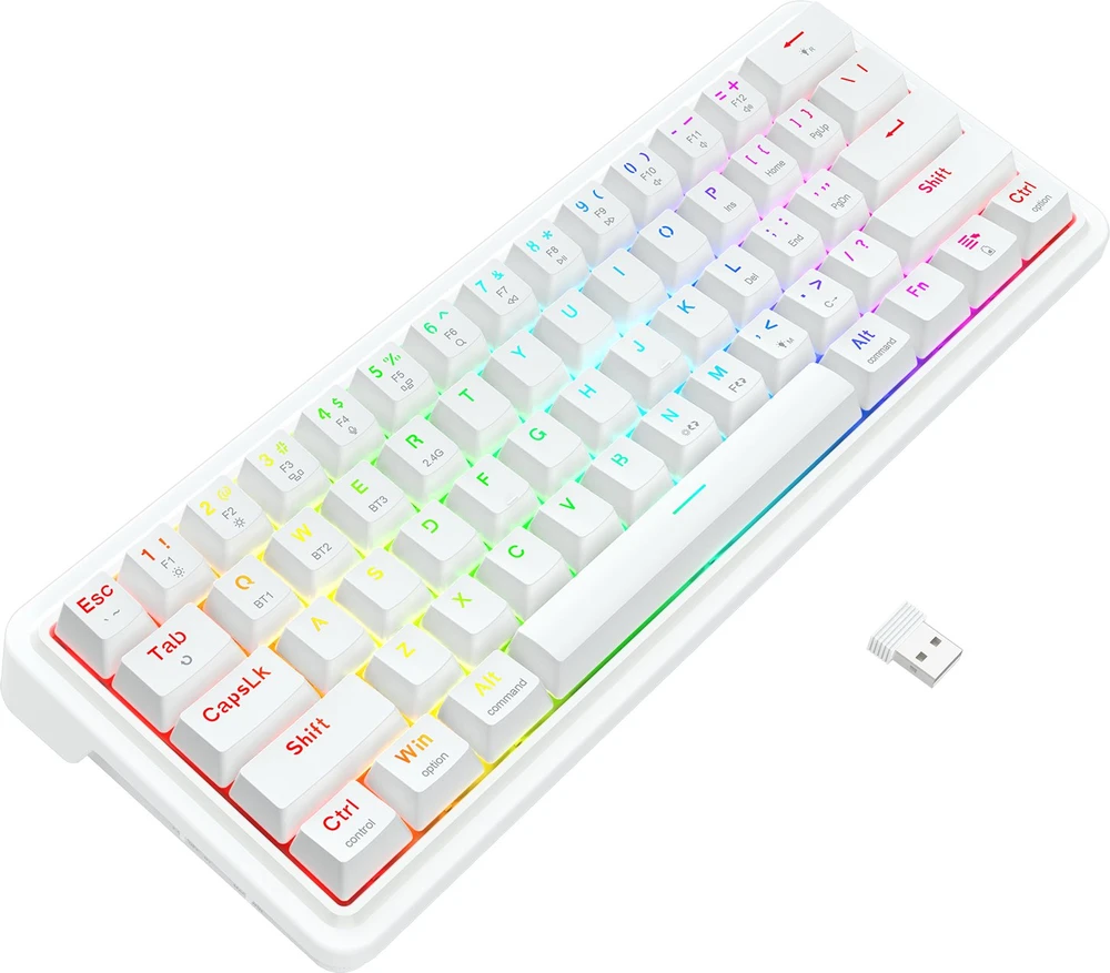 Klaviatūra žaidimams Redragon Draconic V2 K730 Redragon RPC belaidė mechaninė su pašvietimu balta