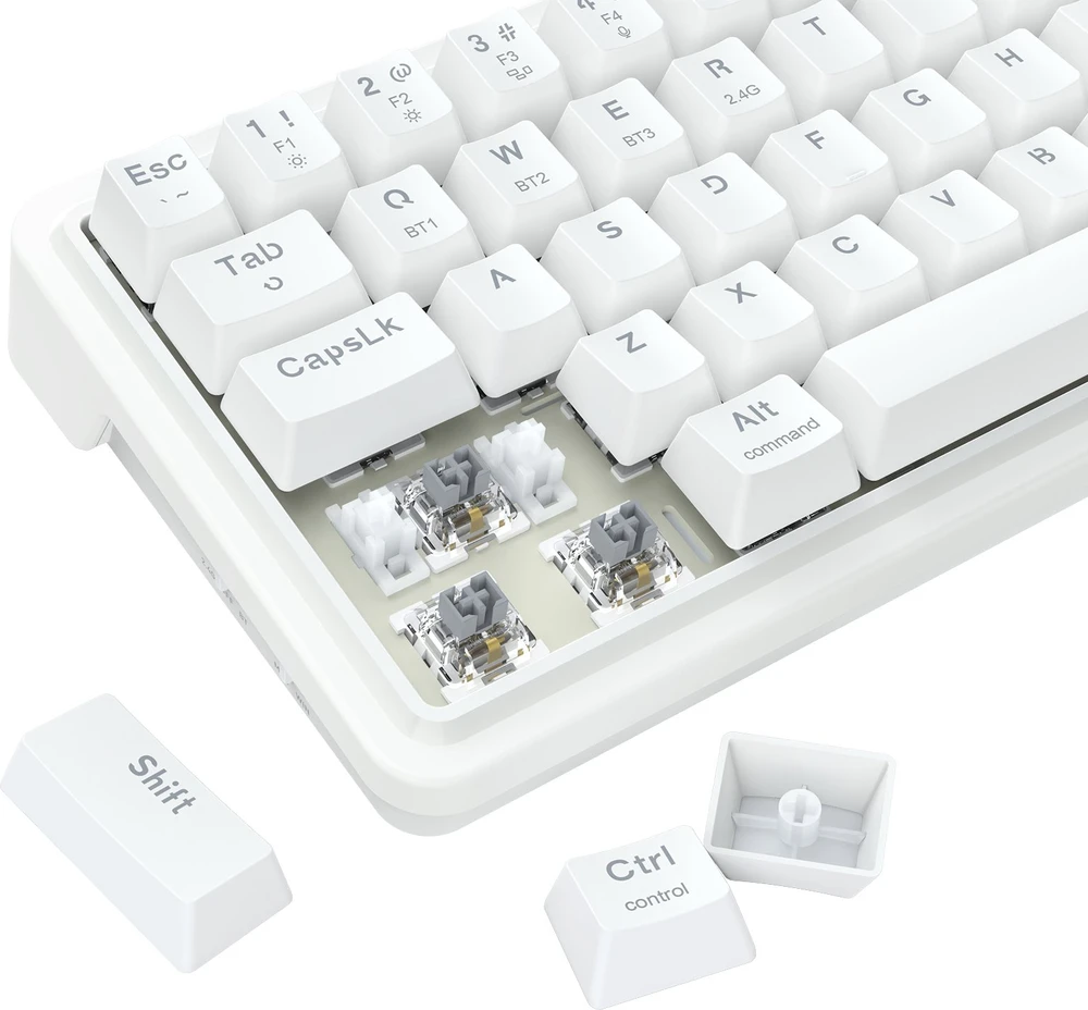 Klaviatūra žaidimams Redragon Draconic V2 K730 Redragon RPC belaidė mechaninė su pašvietimu balta