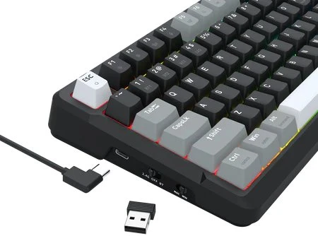 Klaviatūra žaidimams Redragon ARLOKKS QMK K742 Redragon RPC belaidė mechaninė su pašvietimu juoda