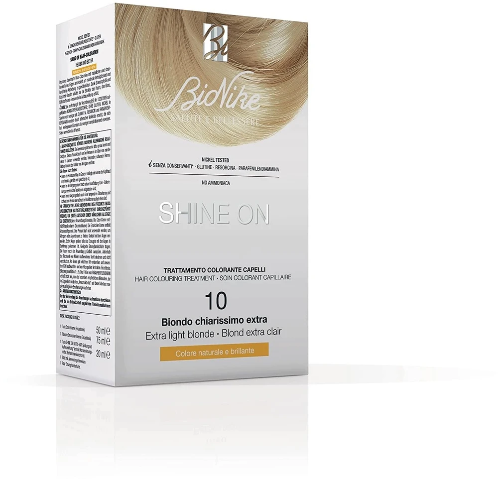 BioNike Shine On Permanent Hair Dye 10 Extra Light Skirtas šviesiems plaukams, 145 ml