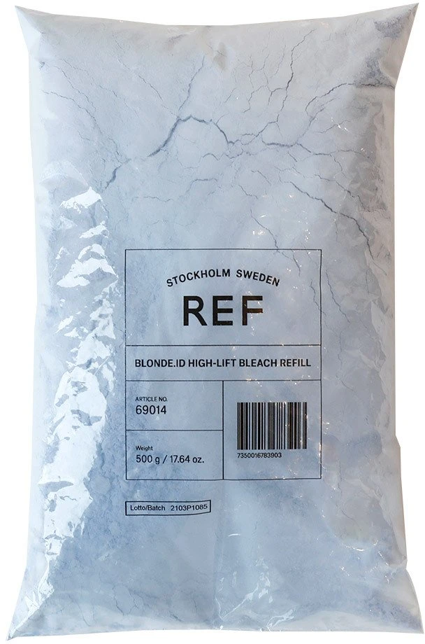 Ref Stockholm REF Skirtas šviesiems plaukams.Id High-Lift Bleaching Hair Oxidant Powder Refill, 500g