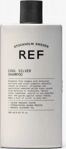 REF Cool Sidabrinis Šampūnas šampūnas šviesiems plaukams, 285 ml