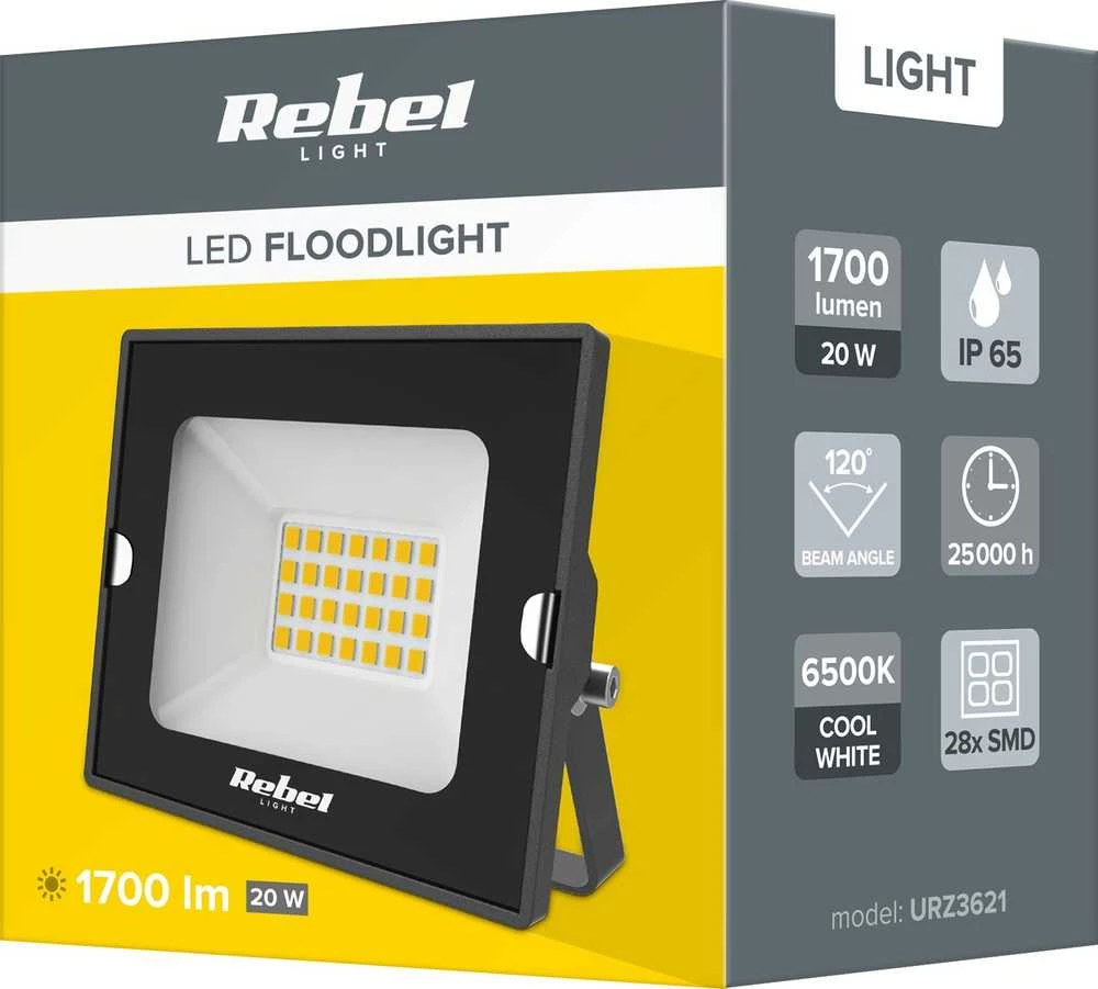 LED prožektorius 20W Rebel, 6500K, 230V