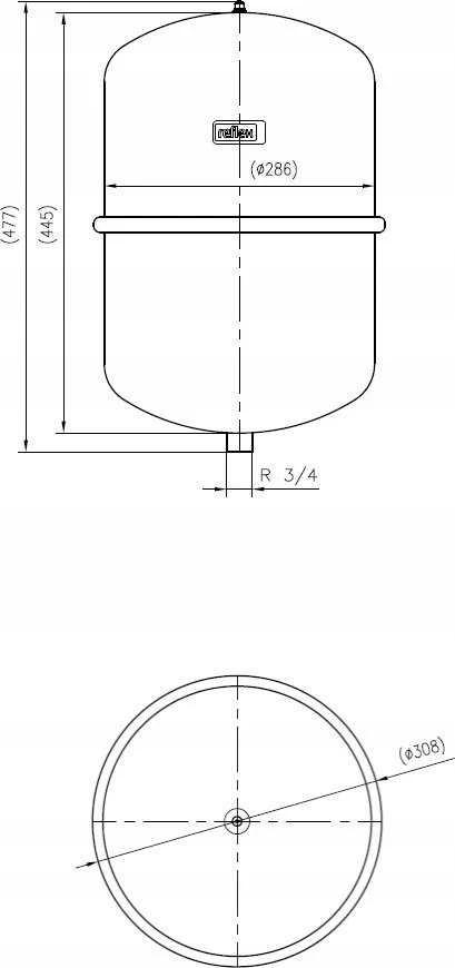 izplešanās tvertne Reflex N 25L, 4bar/120°C