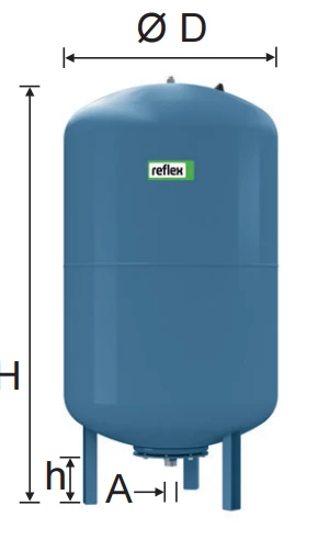 Reflex plėtimosi indas DE 50L 10bar karštas buitinis vanduo - 7306005