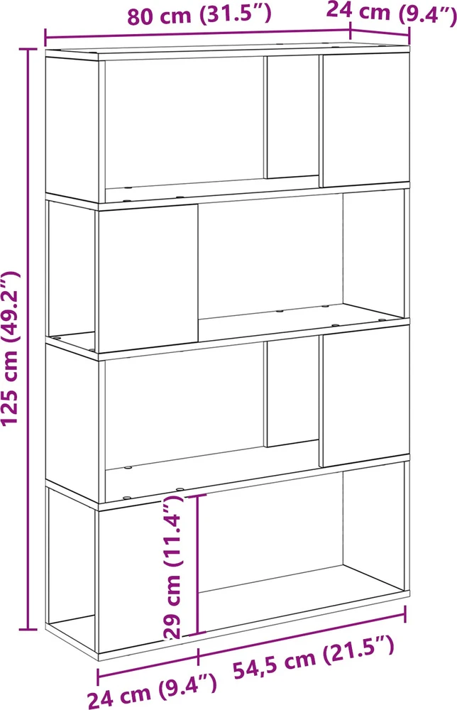 TV staliukas TV spintelių komplektas 80 x 24 x 125 cm Ruda Apdirbta mediena