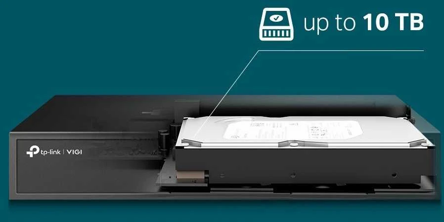 TP-Link VIGI NVR1008H tinklinis vaizdo įrašymo įrenginys (NVR) 1U Juoda