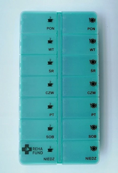 Reha Fund Weekly Pill Box for 2 Times a Day RF-355 REHAFUND