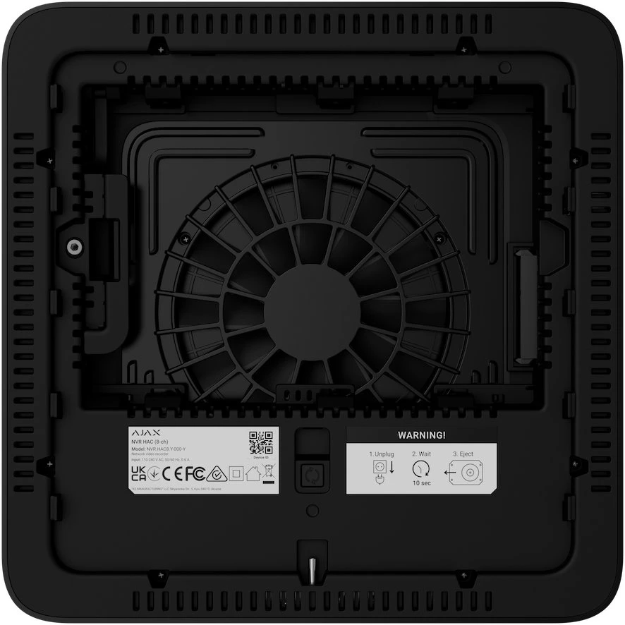 Ajax Systems Registratorius Tinklo registratorius NVR HAC 8 kanalų su HDMI išėjimu - juoda (134499.122.BL1)