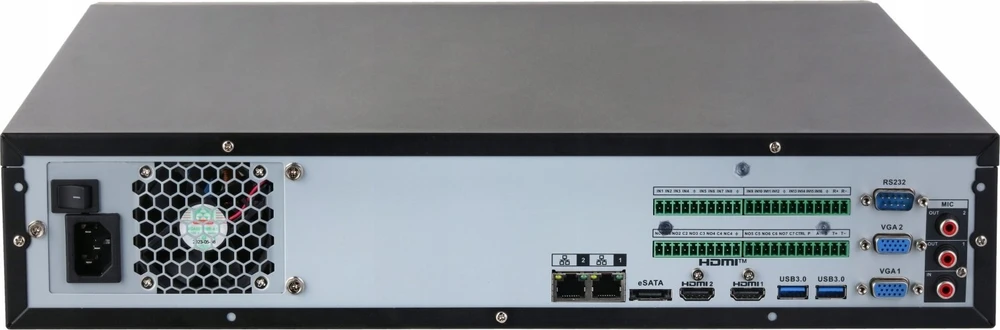 Dahua Technology Co IP įrašymo įrenginys 32kam.32MP, 8HDD, IVS, AI, 512Mbps, H.265+, veido atpažinimo funkcija 4 kan.